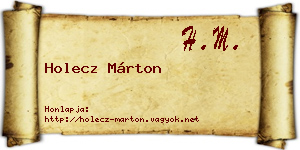 Holecz Márton névjegykártya