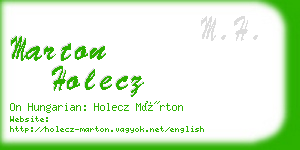 marton holecz business card